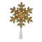 9" Gold Lighted Snowflake Christmas Tree Topper